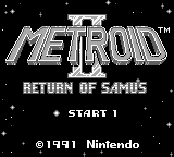Metroid II - Return of Samus Title Screen